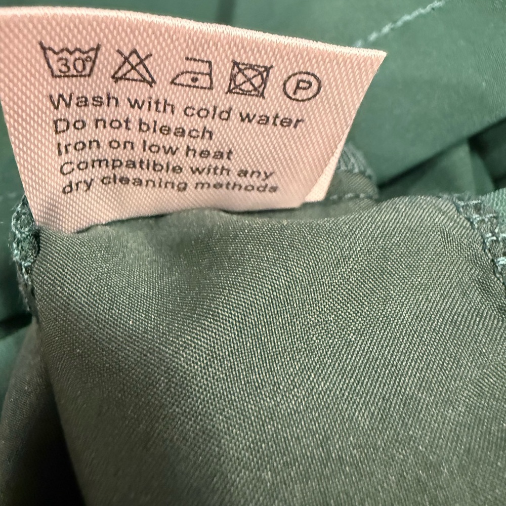 BELONGSCI deep green midi dress SZ XL - Picture 10 of 15